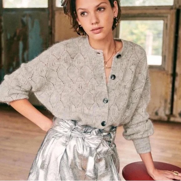 Sezane Sweaters Nwot Sezane Phoebe Jumper In Grey 34xs Poshmark